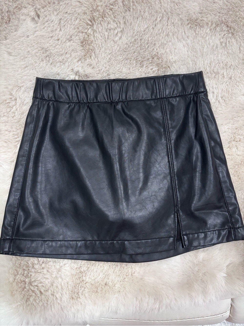 American Eagle Outfitters Black Faux Leather Mini Skirt